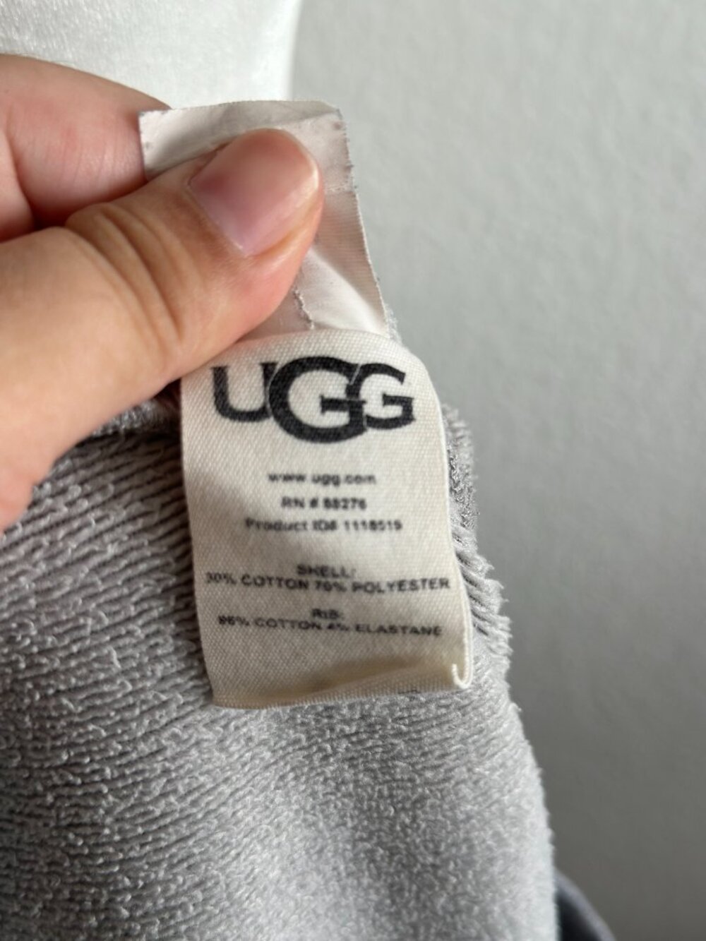UGG Gray Marled Jogger Sweatpants Small Cozy Fleece Lounge Drawstring Pants - Picture 8 of 8